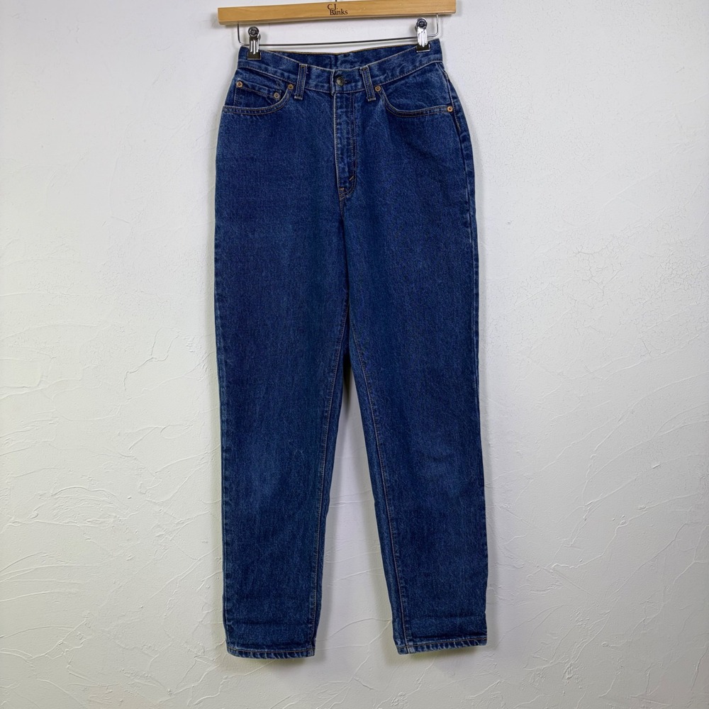 Vintage 80s Levi 505 Jeans Womens 25x30 Dark Wash Tapered Leg USA Made